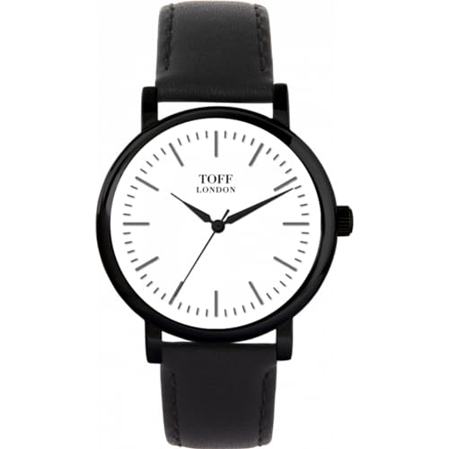 Toff London Traditionelle weiße und Silberne Stabuhr von Toff London