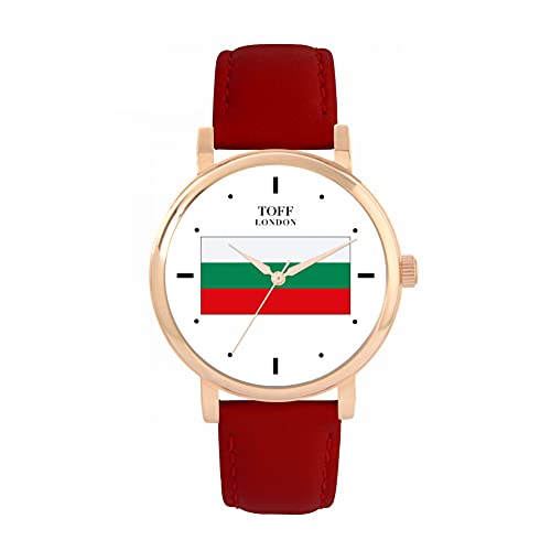 Toff London Uhr mit bulgarischer Flagge von Toff London