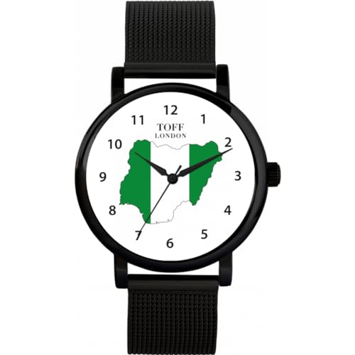 Toff London Uhr mit nigerianischer Flagge von Toff London