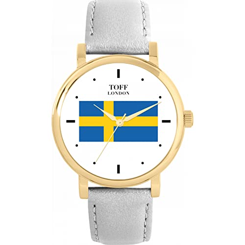 Toff London Uhr mit schwedischer Flagge von Toff London