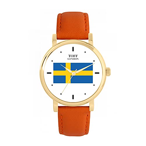 Toff London Uhr mit schwedischer Flagge von Toff London