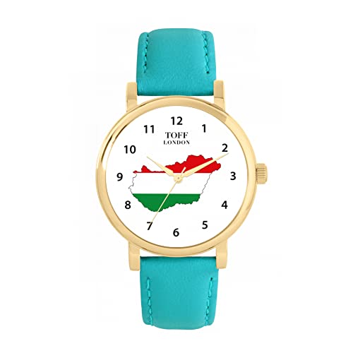 Toff London Uhr mit ungarischer Flagge von Toff London