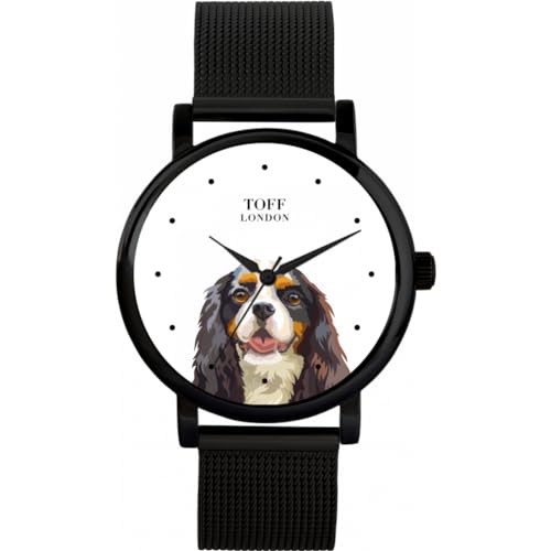 Toff London Unbekümmerte Königcharles Spaniel-Hundeuhr von Toff London