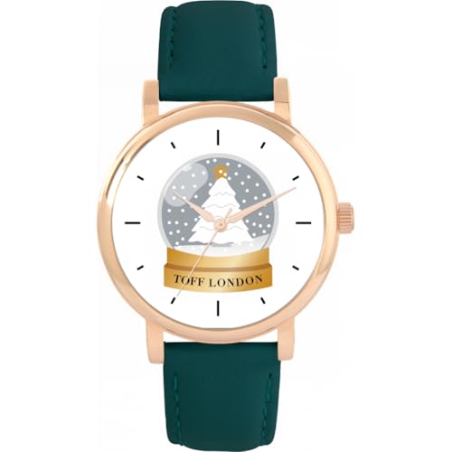 Toff London Weihnachts-Schneekugel-Uhr von Toff London