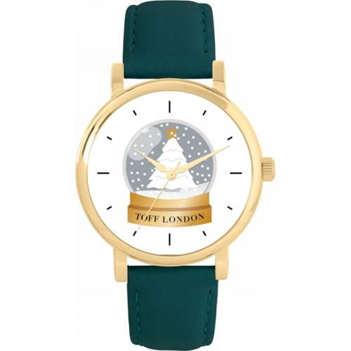 Toff London Weihnachts-Schneekugel-Uhr von Toff London