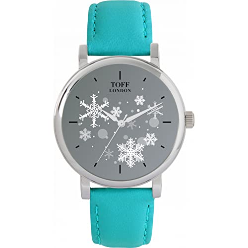 Toff London Weihnachtsgraue Schneeflocke-Uhr von Toff London