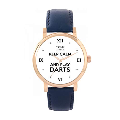 Toff London Weiß Bleib ruhig und Spiele Darts Batons Watch von Toff London