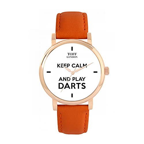 Toff London White Keep Calm and Play Darts Batons Uhr von Toff London