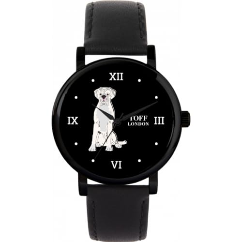 Toff London Weiße Boxer-Hundeuhr von Toff London