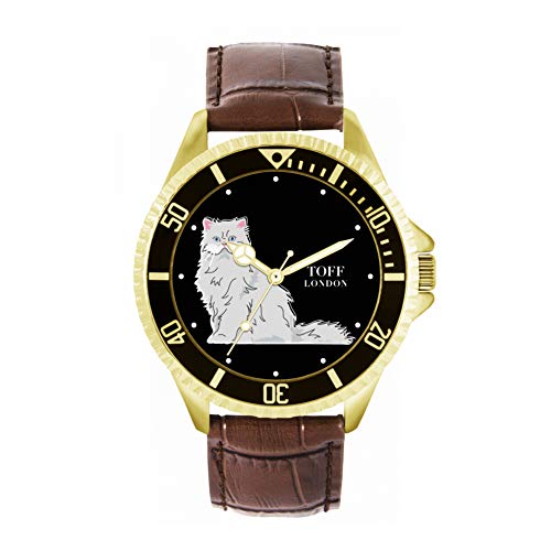 Toff London Weiße persische Katzenuhr von Toff London