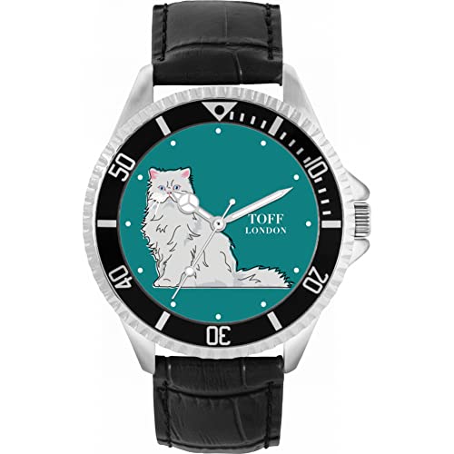 Toff London Weiße persische Katzenuhr von Toff London