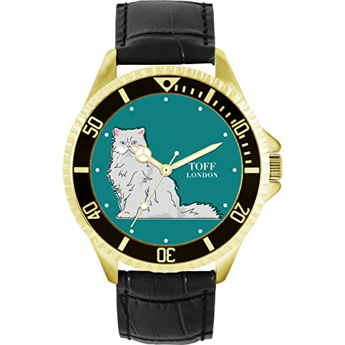 Toff London Weiße persische Katzenuhr von Toff London