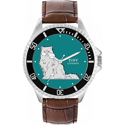 Toff London Weiße persische Katzenuhr von Toff London