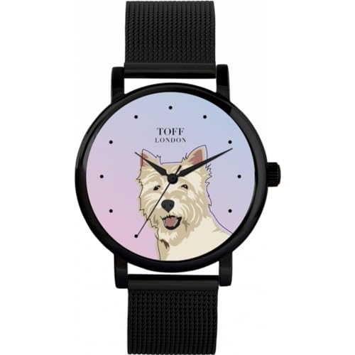 Toff London West Highland Terrier Head Hundeuhr von Toff London