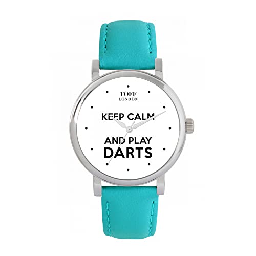 Toff London White Keep Calm and Play Darts Batons Uhr von Toff London