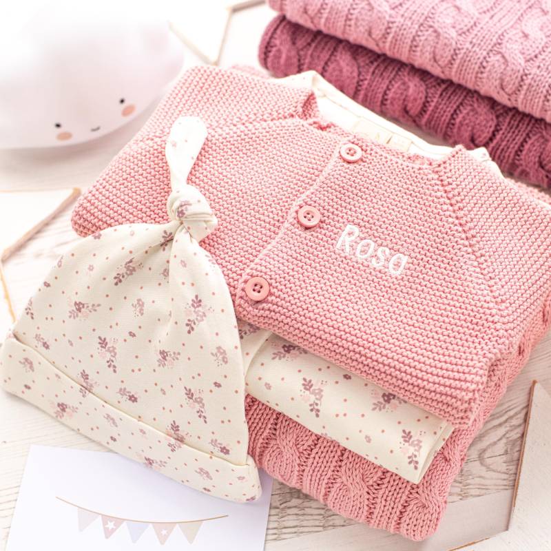 Toffee Moon Baby Girl Floral Cluster Blush Rosa Geschenkbox von Toffeemoonbaby