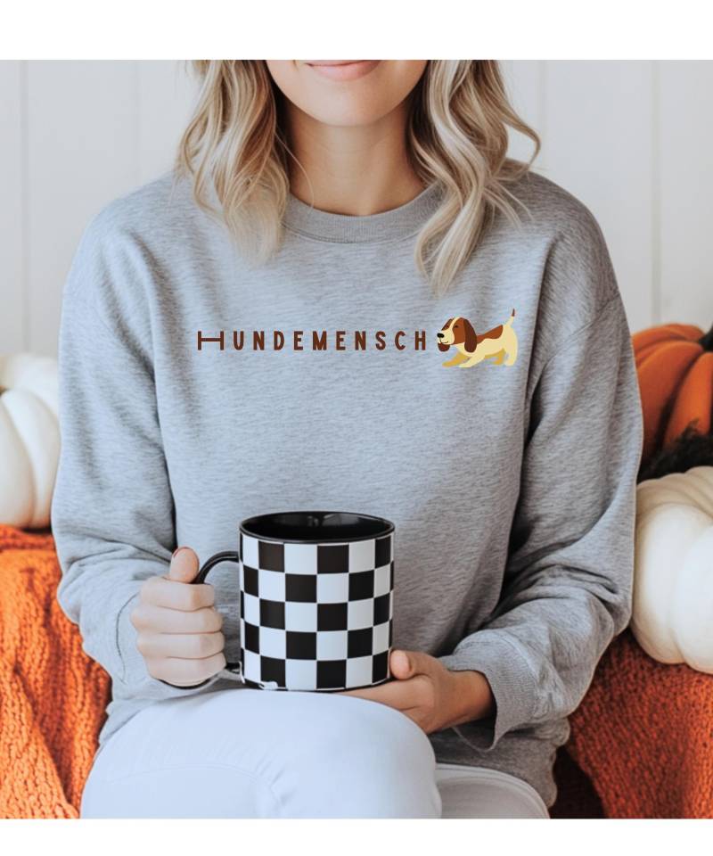 Hundemensch Sweatshirt, Cozy Pet Lover Crewneck, Dog Themed Gift, Funny Animal Unisex Casual Wear, Perfect For Lovers von ToffeesWorld