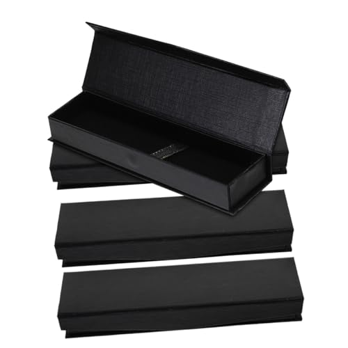 Tofficu 1 Satz Etui Briefpapier Set Schreibwaren Set Präsentbox Stiftschachtel Stifttaschenlampe Plüsch Zartes Federmäppchen Pen -organisator Fall Stiftverpackung Stoff Black 4 Stück von Tofficu