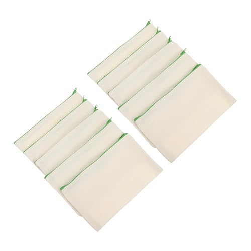 Tofficu 10 Stück Teiliges Segeltuch Federmäppchen mit Reißverschluss Blanko DIY Kosmetiktasche Vielseitig Einsetzbar als Stifte Make up Tasche Handlich und Praktisch für Zufällige Farbe von Tofficu