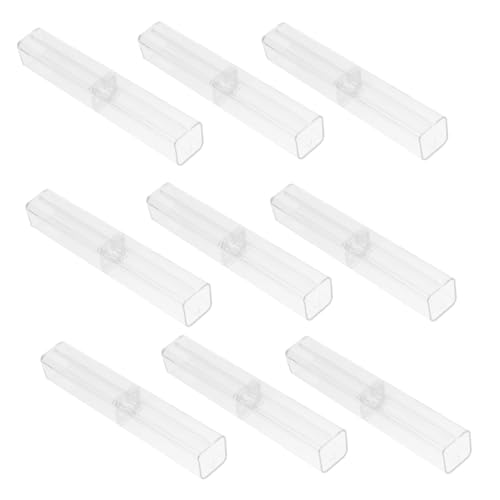 Tofficu 10 Stück Teiliges Transparentes Federmäppchen mit Großer Kapazität Multifunktionale Stiftebox für Schüler Robustes Schreibwaren Organizer Stapelbar und Praktisch für Schule Büro von Tofficu