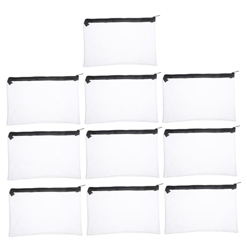 Tofficu 10 Stück Teiliges Transparentes Federmäppchen mit Reißverschluss Wasserdichtes PVC Stiftemäppchen Kompakte Durchsichtiges Etui für Schule Büro Reise Praktische Aufbewahrung für von Tofficu
