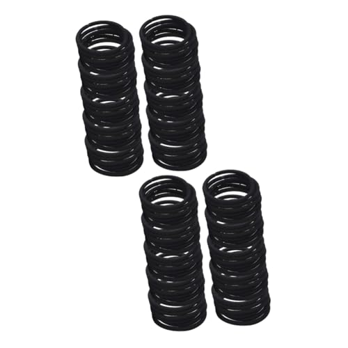 Tofficu 100stücke Haargummis Elastische Zopfgummis Aus Nylon Für Junge Mädchen Und Erwachsene Schwarz Strapazierfähig Metallfrei Für Pferdeschwänze Und Hochsteckfrisuren Vielseitig von Tofficu