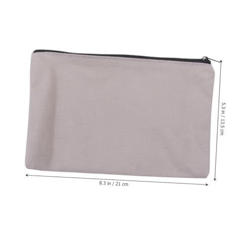 Tofficu 12 Stück Teiliges Canvas Kosmetiktaschen Reißverschluss Multifunktionale Schmink Federmäppchen in Schwarz Beige Waschbar Robust für Makeup Stifte und Kleine Utensilien von Tofficu