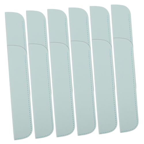 Tofficu 12 Stück Teiliges PU Leder Pen Sleeve Kratzfeste Stifthüllen für Füllfederhalter und Kugelschreiber Leichte Tragbare Stiftaufbewahrung Stilvolle Pouch für Büro Uni und Alltag von Tofficu