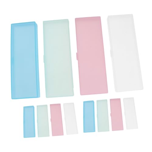 Tofficu 12stücke Halbschalen Stiftboxen Leichte Wiederverwendbare Kunststoff Stifte-Organizer Farben Große Kapazität Für Schule Büro Praktische Stiftaufbewahrung von Tofficu