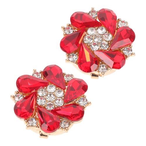 Tofficu 2 Stück Strass Knopfabdeckungen für Herrenhemden Abnehmbare Manschettenknöpfe Eleganter Schmuck für Hemdknöpfe Sicheres Stilvolles Accessoire für Formelle Shirts von Tofficu