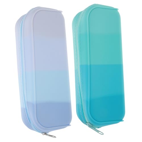 Tofficu 2stücke Pack Federmäppchen Aus Silikon Ästhetische Stifttasche Zur Aufbewahrung Von Kugelschreibern Füllfederhaltern Und Make-up-pinseln Kompakt Und Tragbar Für Junge Mädchen Und e von Tofficu