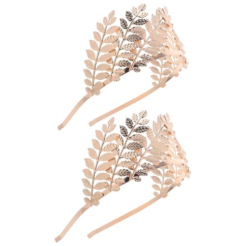 Tofficu 2 Stück Vintage Goldene Blattkrone Stirnband Damen Kopfkranz Griechische Römische Göttin Haarschmuck Braut Hochzeit Karneval Leicht Langlebig Komfortabel von Tofficu