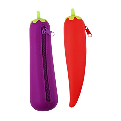 Tofficu 2Stücke Cartoon Silikon Federmäppchen Gemüse Design Tragbarer Stifthalter Für Bleistiftkoffer Paprika Schulmaterial Tofficu 2Stücke Cartoon Silikon Federmäppchen Gemüse Design Tragbarer Stifthalter Für Bleistiftkoffer Paprika Schulmaterial von Tofficu
