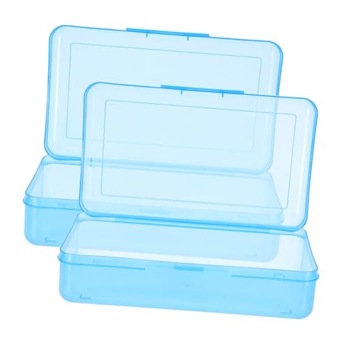 Tofficu 2stücke Kunststoff-federmäppchen Transparente Aufbewahrungsbox Für Schreibwaren Einfaches Design Großzügiger Stauraum Für Stifte Und Zeichenwerkzeuge Für Schule Und von Tofficu