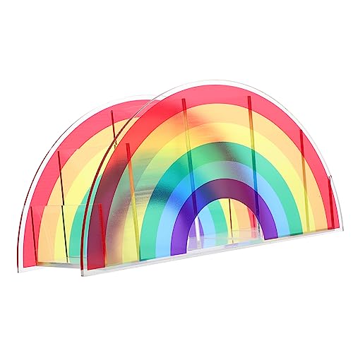 Tofficu 2st Rainbow Bridge Stifthalter Kosmetik Veranstalter Desktop-Organizer Für Mädchen Organizer Zur Aufbewahrung Von Kosmetika Bleistifthalter Acryl Büro Regenbogenstift Brücke von Tofficu