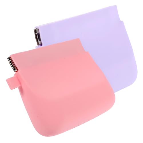 Tofficu 2stücke Kosmetiktasche Aus Silikon Tragbar Selbstschließend Für Lippenstift Reise-Aufbewahrungstasche Kleine Damen-Kosmetiktasche Robust Flexibel Pflegeleicht von Tofficu