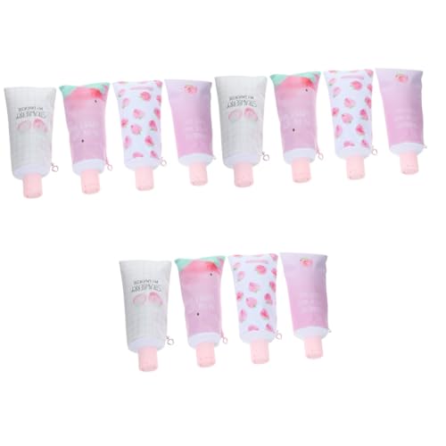 Tofficu 3 Sätze Pu-federmäppchen Kosmetische Reisetasche Klarer Make -up -Tasche Federmäppchen Groß Aufbewahrungssack Storage Pockets Klein Dünnes 4 Stück * 3 von Tofficu