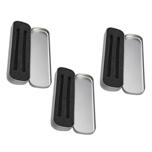 Tofficu 3 Stück Teiliges Metall Stiftebox Tragbare Kleine Federtasche mit Multifunktionaler Organizer für Stifte Buntstifte Marker für Schule Büro Zuhause von Tofficu