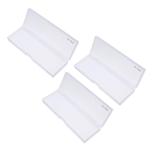 Tofficu 3Er-Box Aufbewahrungskiste lagercontainer stiftebox Pinsel aufbewahrung kalemlik Lagerung Karte schreibwaren Aquarell Pinseletui Kleinigkeiten-Organizer Transparent von Tofficu