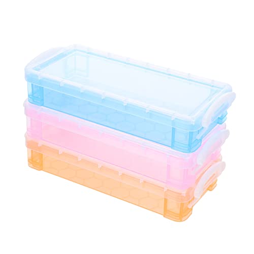 Tofficu 3Stücke Teiliges Federmäppchen Und Transparente Bleistiftbox Für Aufbewahrung Von Stiften Radiergummis Und Praktische Schulmaterial von Tofficu