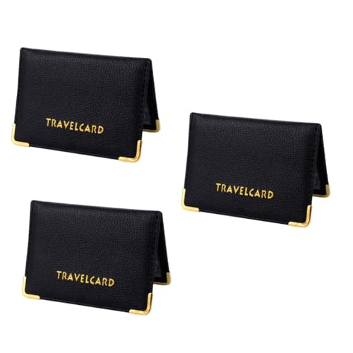 Tofficu 3stücke Ultrathin RFID-geschütztes Kreditkartenetui Aus Pu-Leder Für Reisen Und Geschäftsreisen Mit Ausreichendem Platz Für Karten Ausweise Und Bargeld Elegantes Design von Tofficu