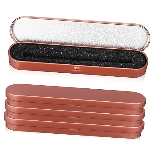 Tofficu 4stücke Kugelschreiberetui Aus Metall Rechteckig Gefüttert Als Geschenkbox Mit Schwamm-Innenfutter Für Stifte-aufbewahrung Am Schreibtisch von Tofficu