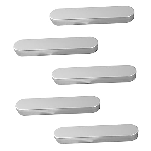 Tofficu 5 Stücke Bleistift Box Stift Bleistift Fall Metall Rechteckigen Weißblech Stift Verpackung Boxen Glatte von Tofficu