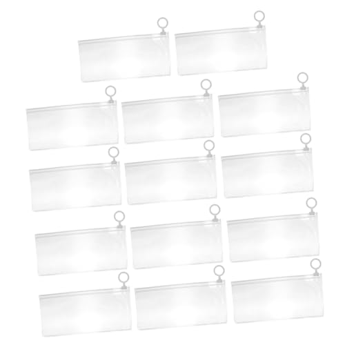 Tofficu 50 Stück Transparente Stiftetuis mit Reißverschluss Große Kapazität Leicht Langlebig Vielseitig für Stifte Lineal Radiergummi für Schule Büro und Reise von Tofficu