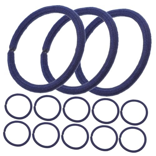 Tofficu 50stücke Elastische Haargummis Aus Nylon Mit Hoher Elastizität Pferdeschwanzhalter Haarseil Für Erwachsene Und Junge Mädchen Marineblau von Tofficu