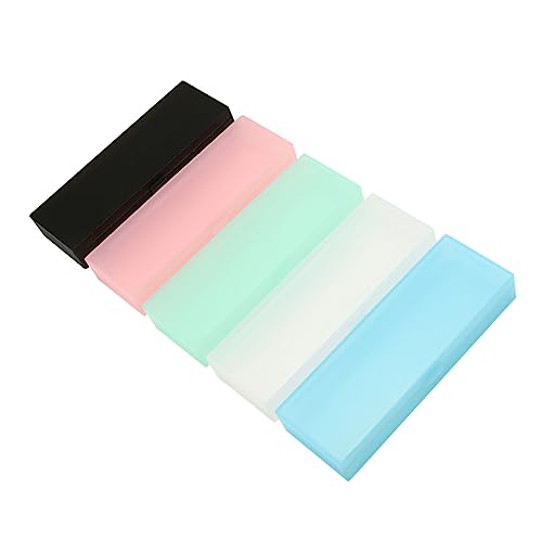 Tofficu 5st Etui Durchsichtige Bleistiftbox Aus Kunststoff Multifunktions-federmäppchen Bleistifthalter Kleine Bleistiftbox Multifunktionales Federmäppchen Durchscheinend Student von Tofficu