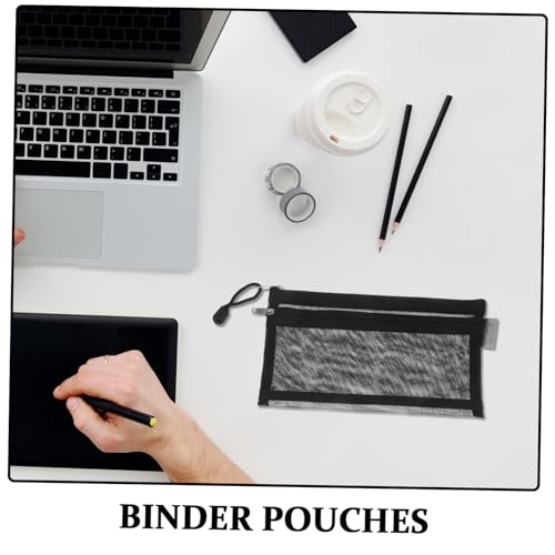 Tofficu 6 Stück Teiliges Doppellagiges Nylon Mesh Federmäppchen mit Reißverschluss Transparente Leichte und Robuste Stifttasche für Schule Büro und Reisen von Tofficu