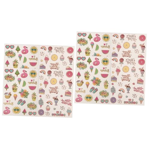 Tofficu 8 Blätter Hawaii-aufkleber Dekorative Aufkleber Armaufkleber Kinder Tätowierungen Aufkleber Für Körpertattoos Temporäre Tattoos Für Partys Partyzubehör Frauen Tätowierungen Pvc von Tofficu