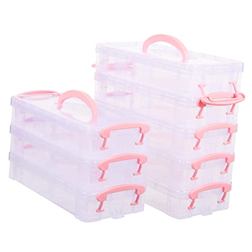 Tofficu 8packungen Stapelbare Praktische Federmäppchen Kunststoff Für Schüler Lehrer Und Bürobedarf Transparente Stiftebox Mit Sicherem Verschluss Für Ordnung Und Aufbewahrung von Tofficu