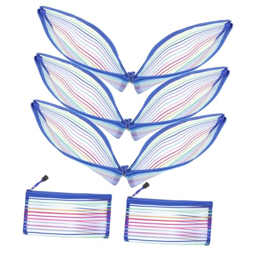 Tofficu 8 Stück Teiliges Großer Reißfester und Waschbarer Stiftemäppchen mit Glattem Reißverschluss Multifunktionale Aufbewahrungstasche für Schüler Lehrer und Büro für Stifte Lineale und von Tofficu
